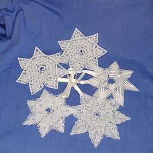 Lace snowflake ornaments 5